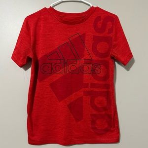 Boys Athletic Red Adidas Shirt Size M